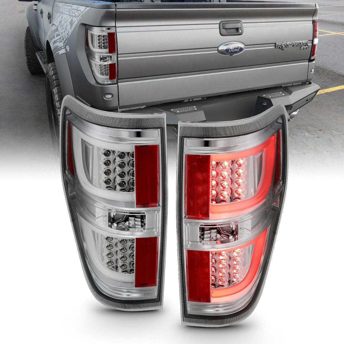 2009-2013 FORD F-150 LED TAIL LIGHT G2 CHROME