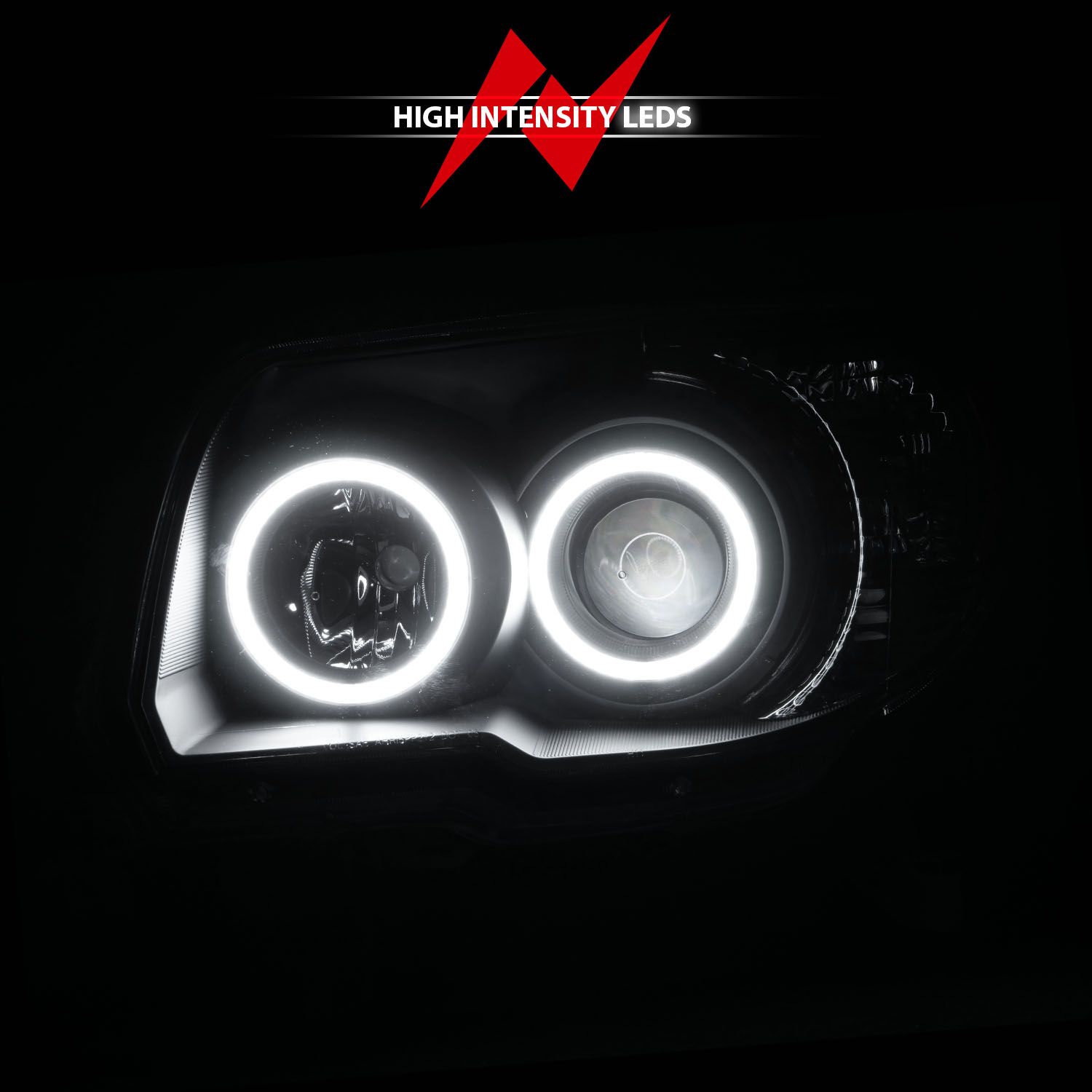 2006-2009 TOYOTA 4RUNNER PROJECTOR HEADLIGHTS BLACK CLEAR (RX HALO) AMBER