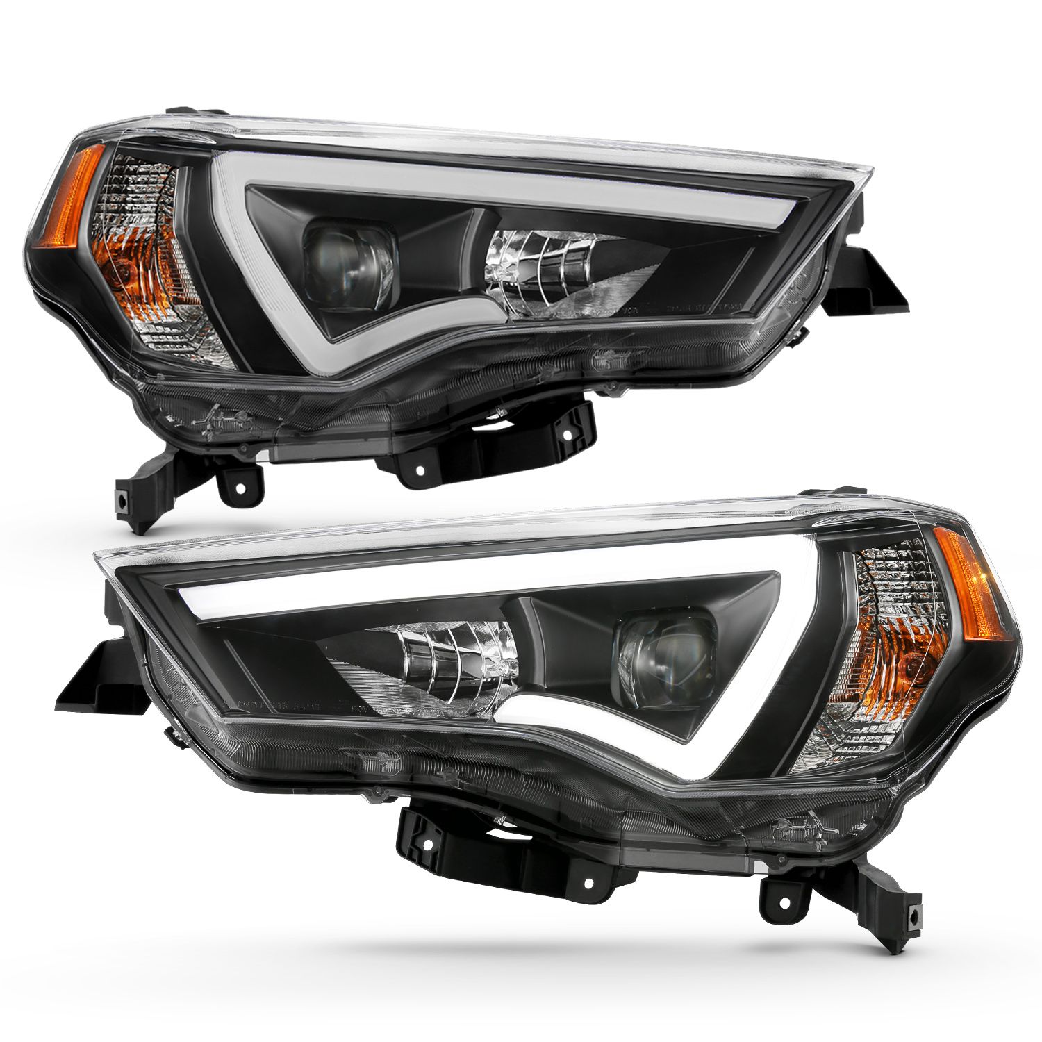 2014-2020 TOYOTA 4RUNNER PROJECTOR PLANK STYLE HEADLIGHTS BLACK