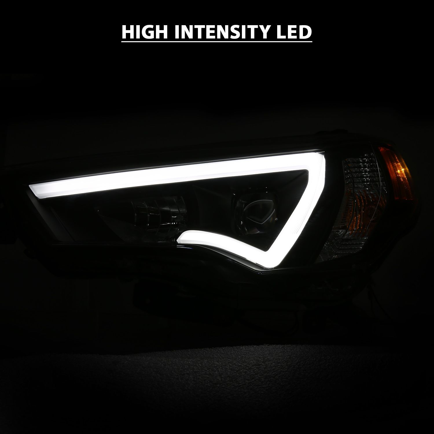 2014-2020 TOYOTA 4RUNNER PROJECTOR PLANK STYLE HEADLIGHTS BLACK