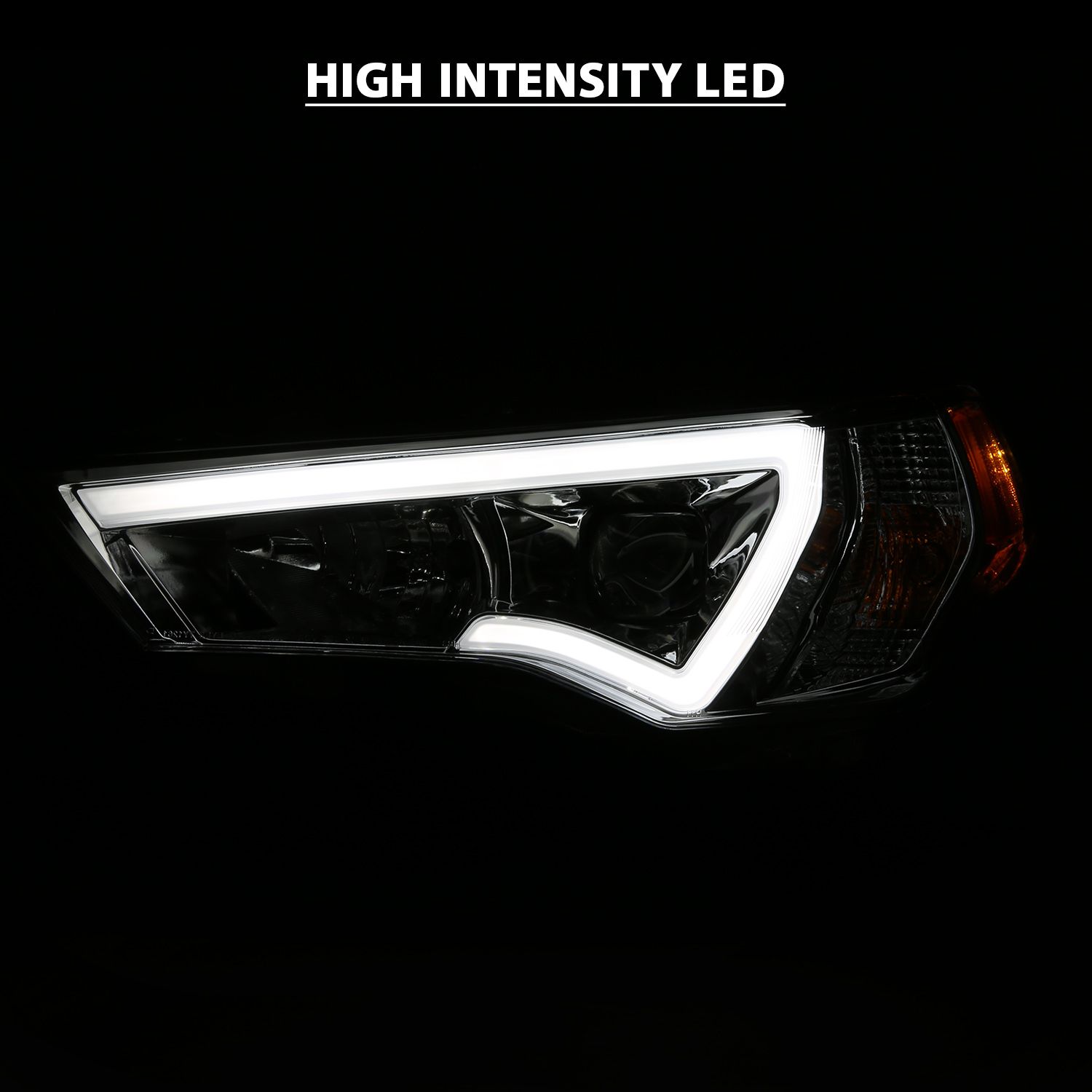 2014-2020 TOYOTA 4RUNNER PROJECTOR PLANK STYLE HEADLIGHTS CHROME