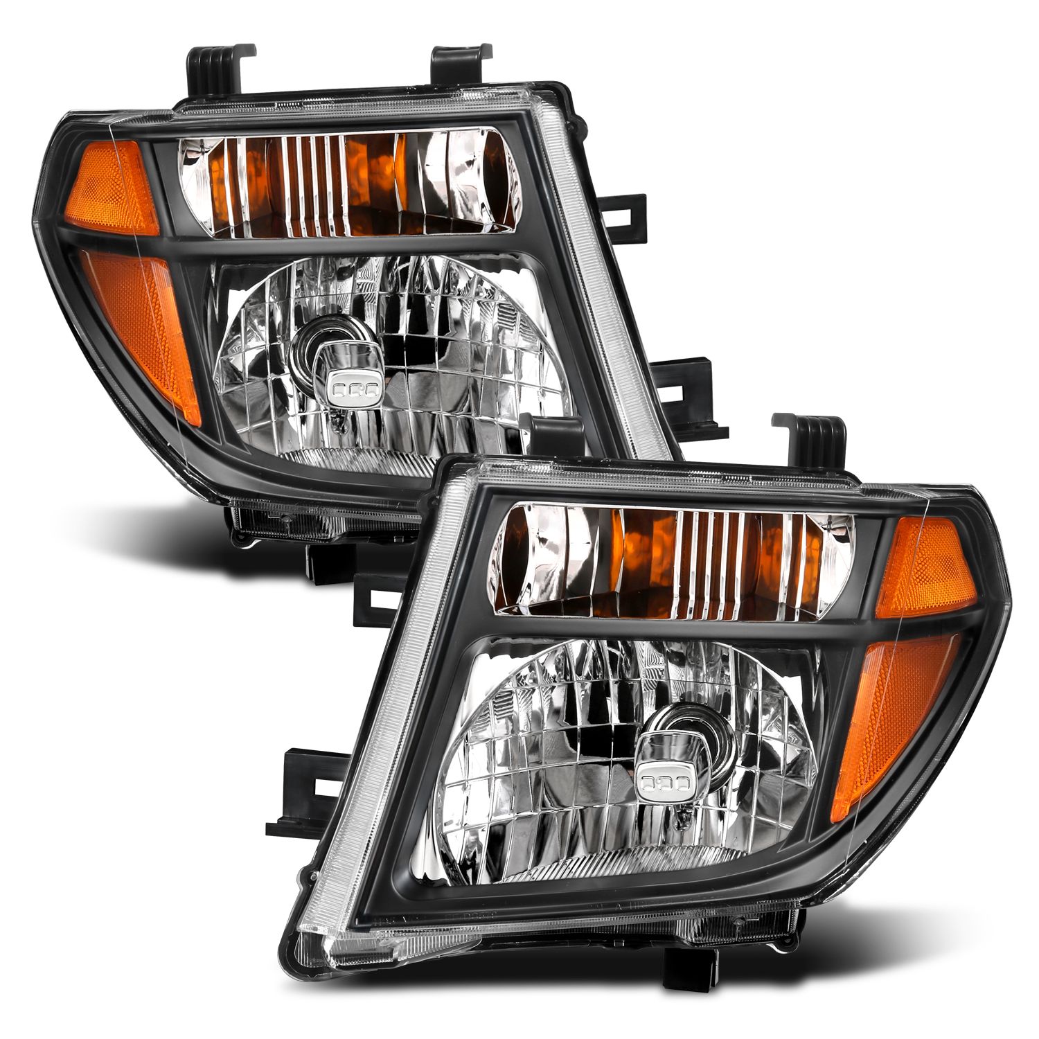 2005-2008 NISSAN FRONTIER / 2005-2007 PATHFINDER CRYSTAL HEADLIGHT BLACK AMBER