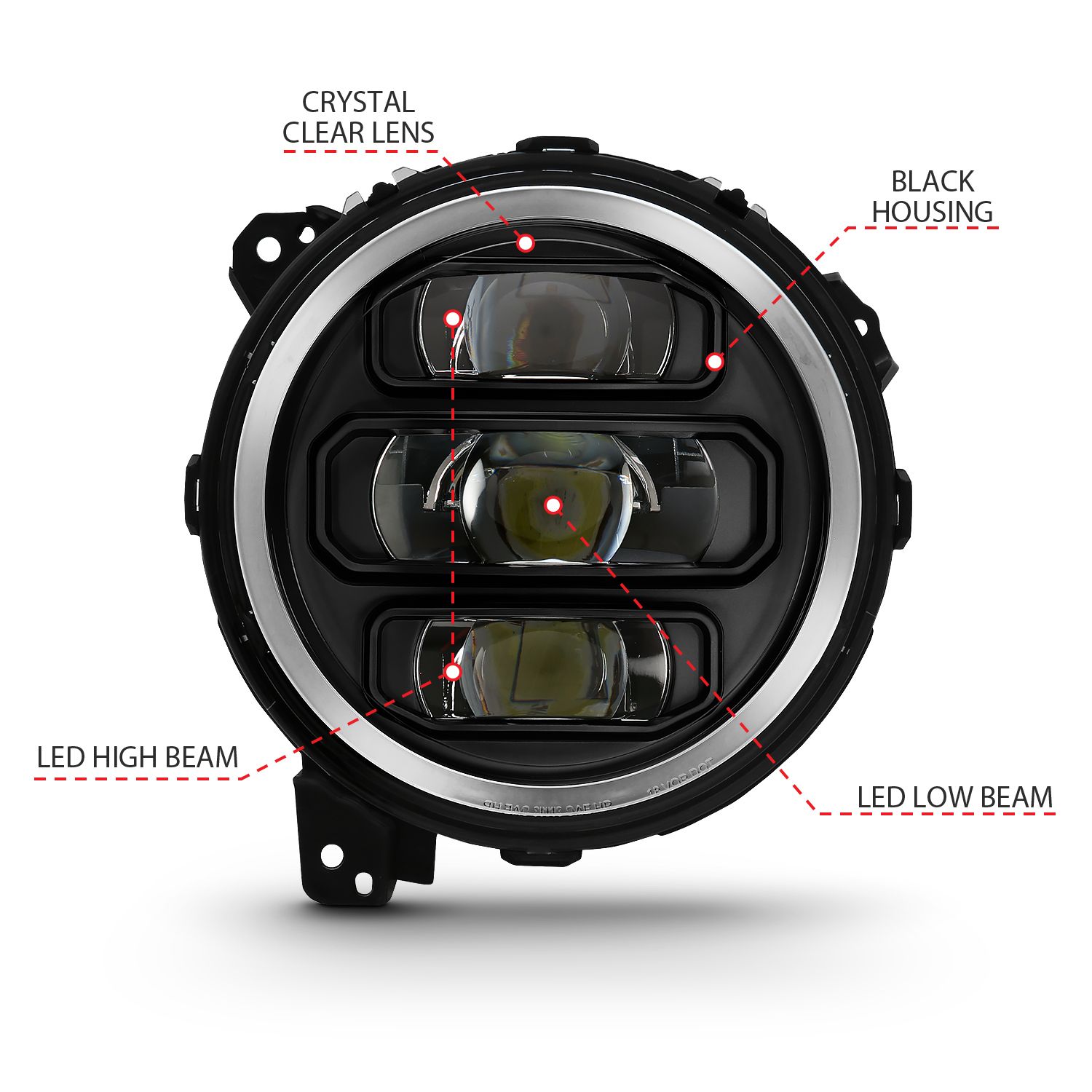 2018-2021 JEEP WRANGLER JL FULL LED PROJECTOR HEADLIGHTS BLACK (JEEP WRANGLER JL ONLY)