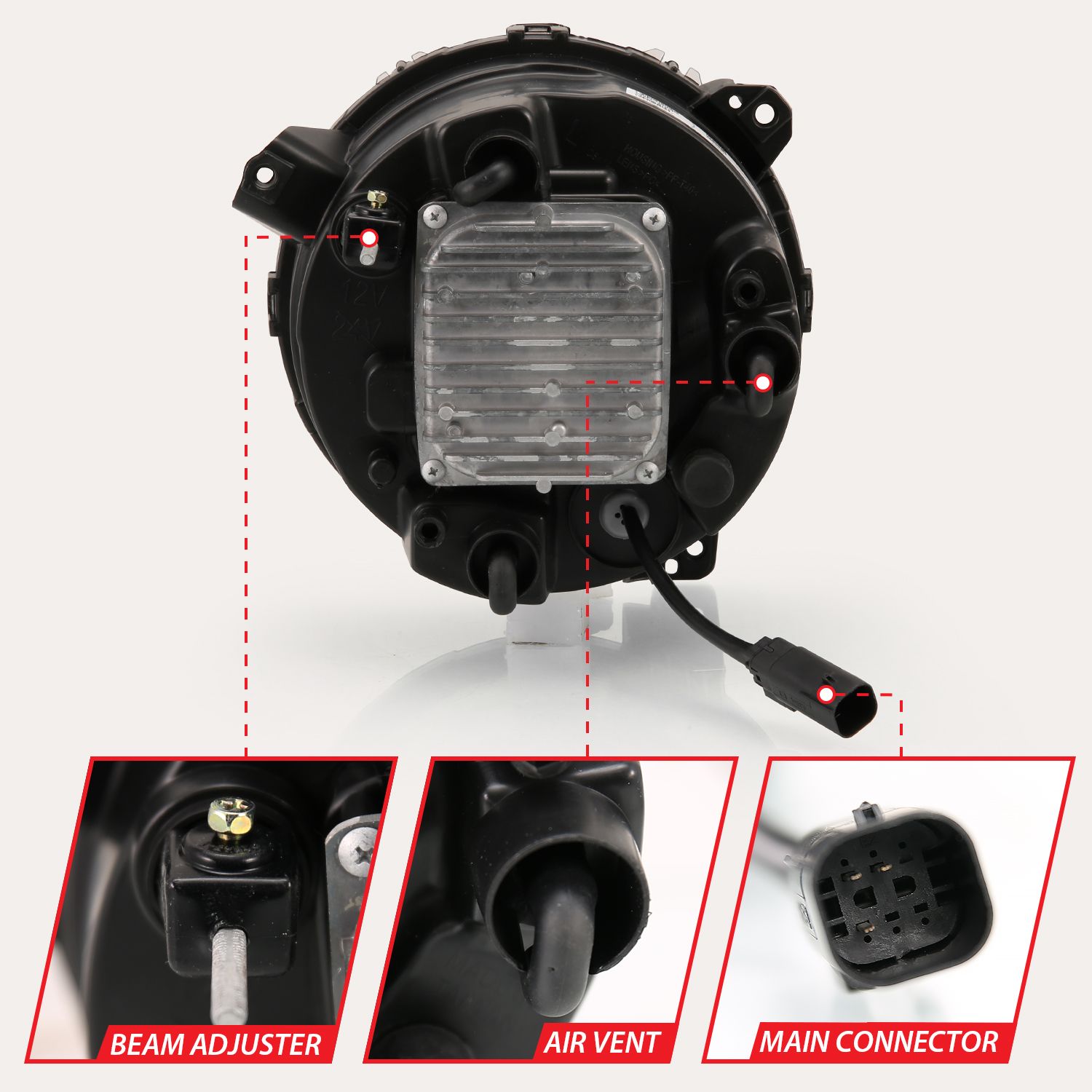 2018-2021 JEEP WRANGLER JL FULL LED PROJECTOR HEADLIGHTS BLACK (JEEP WRANGLER JL ONLY)
