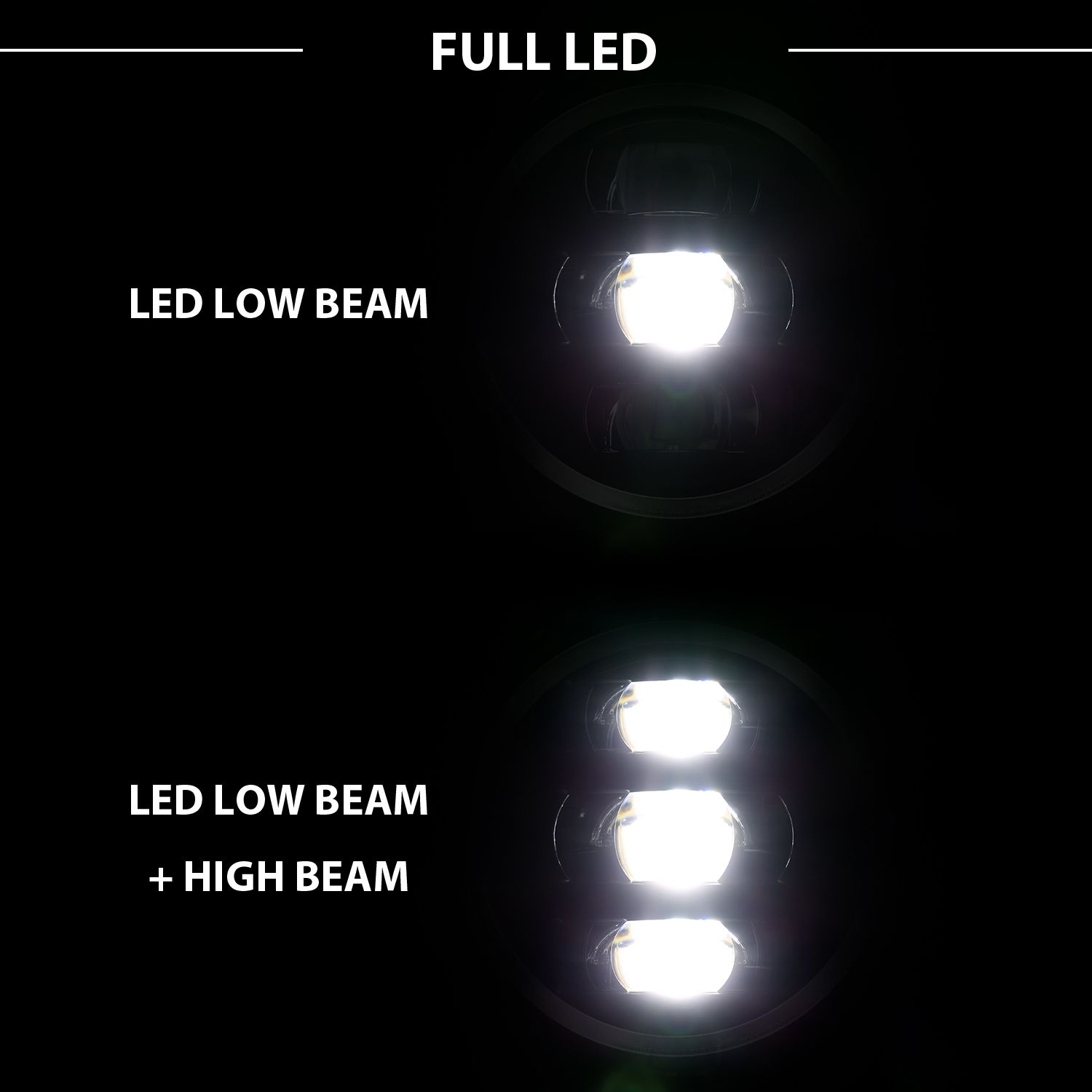 2018-2021 JEEP WRANGLER JL FULL LED PROJECTOR HEADLIGHTS BLACK (JEEP WRANGLER JL ONLY)