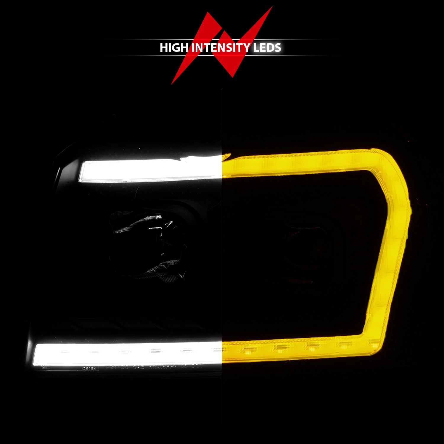 2005-2007 JEEP GRAND CHEROKEE PROJECTOR SWITCHBACK PLANK STYLE HEADLIGHT BLACK