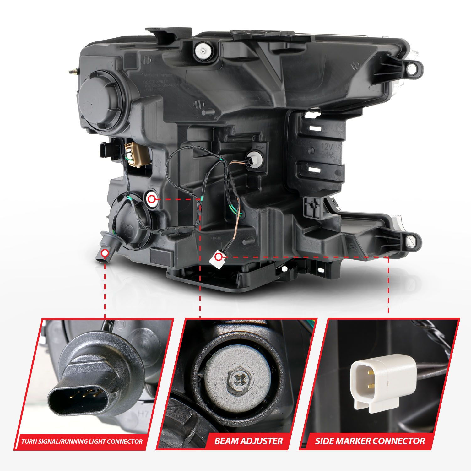 2018-2020 FORD F-150 FULL LED PROJECTOR BLACK HEADLIGHTS W/ INITIATION FEATURE & SEQUENTIAL SIGNAL (DOES NOT FIT MODELS WITH LED SYSTEM)