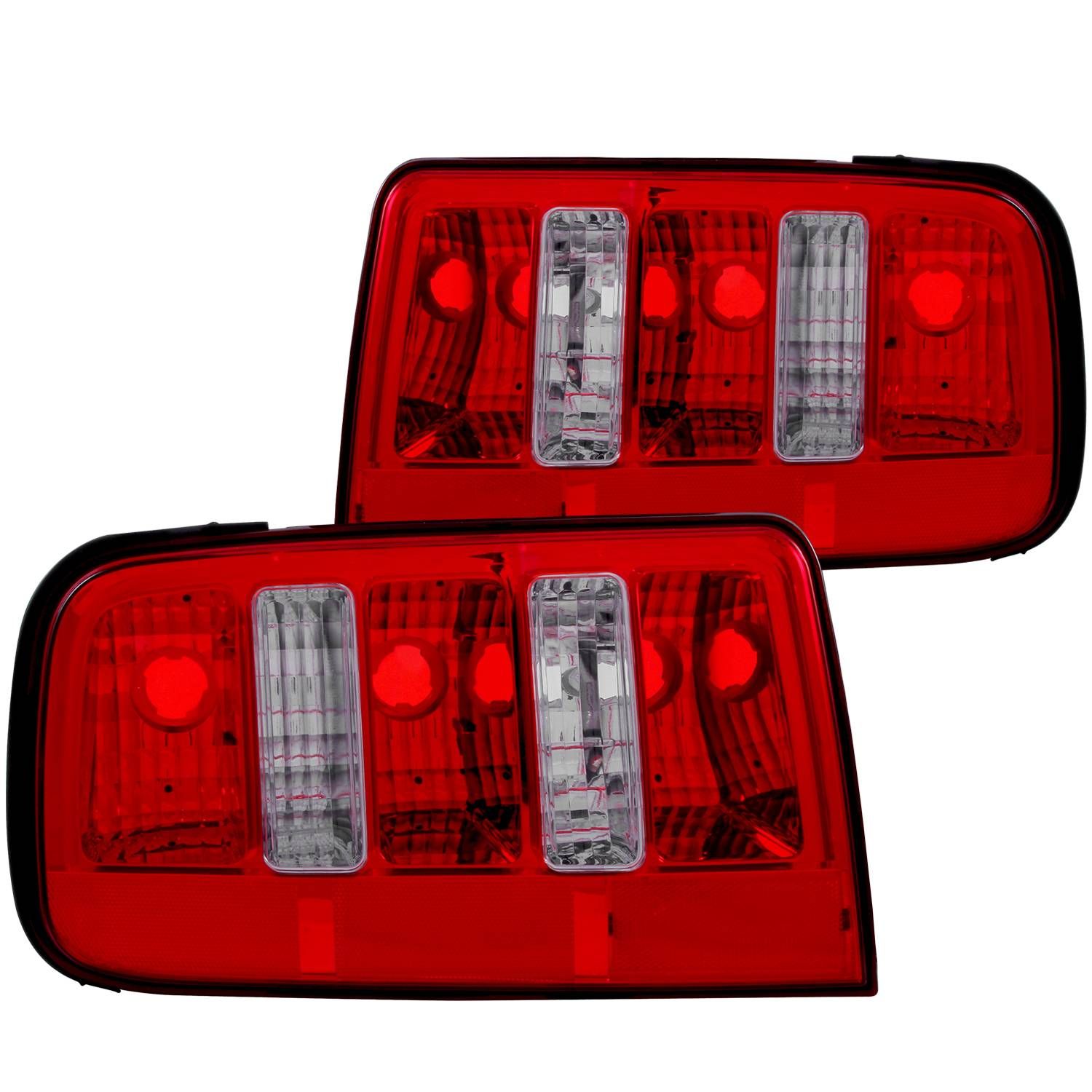 2005-2009 FORD MUSTANG TAIL LIGHTS RED/CLEAR