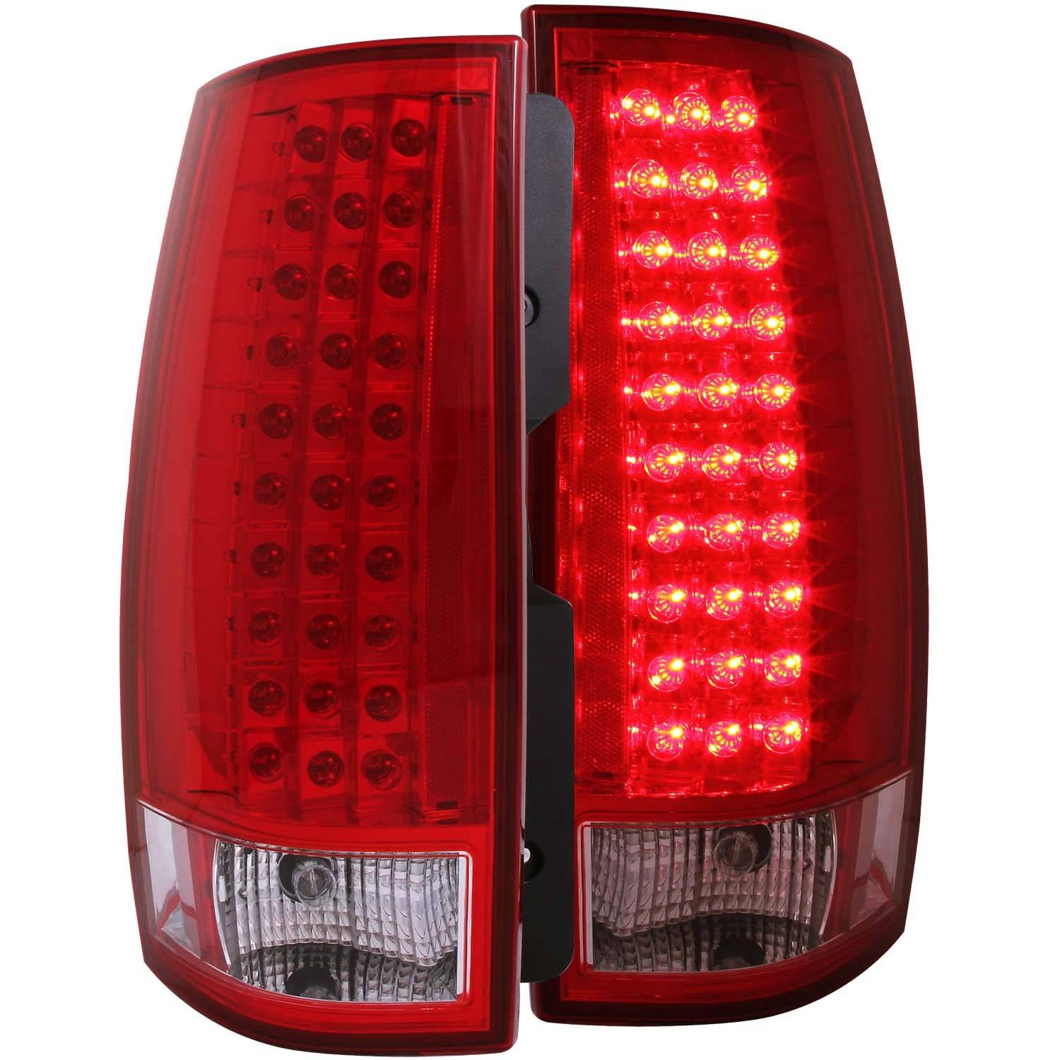 2007-2013 CHEVY TAHOE/SUBURBAN / GMC YUKON/XL/DENALI L.E.D TAIL LIGHTS G3 RED/CLEAR