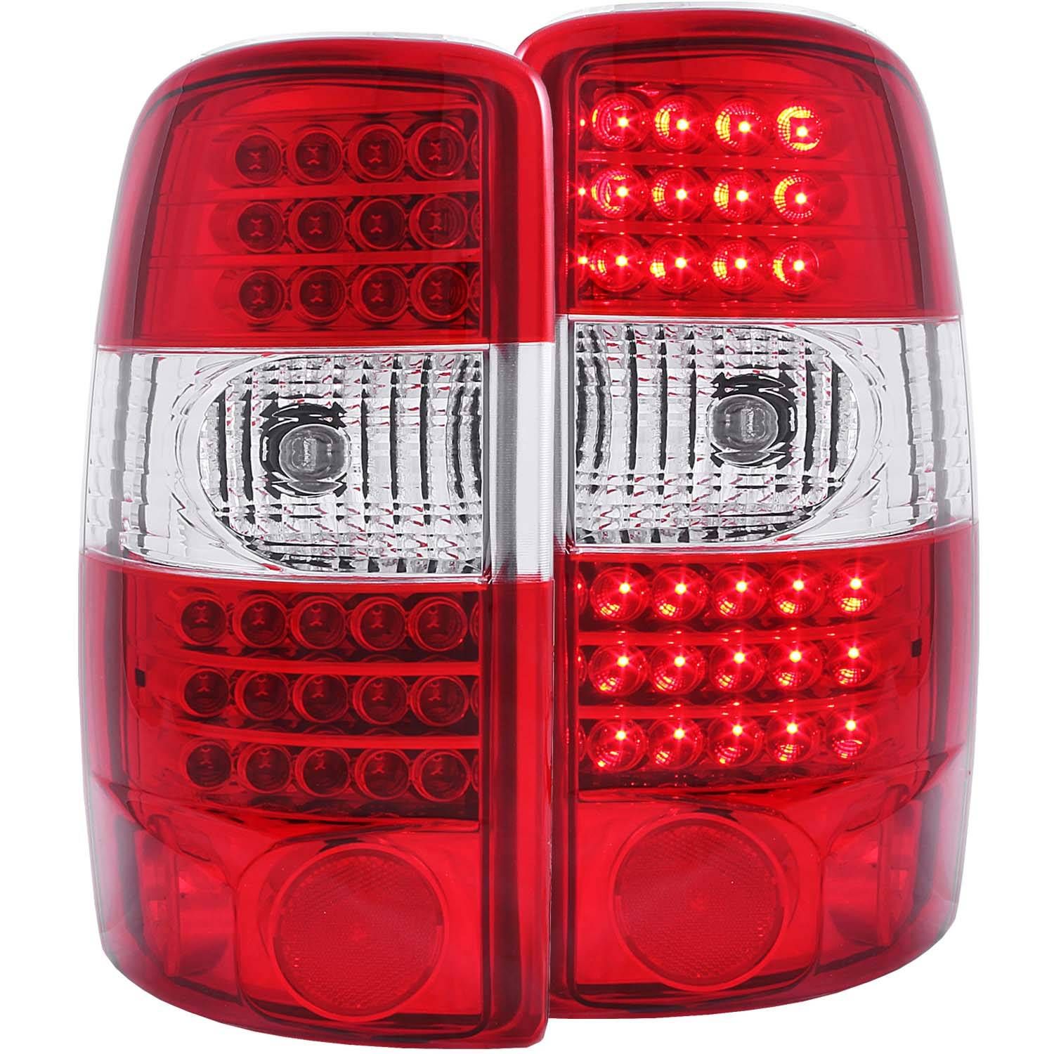 2000-2006 CHEVY SUBURBAN / TAHOE / YUKON / YUKON XL / G.M.C DENALI L.E.D TAIL LIGHTS RED/CLEAR G2