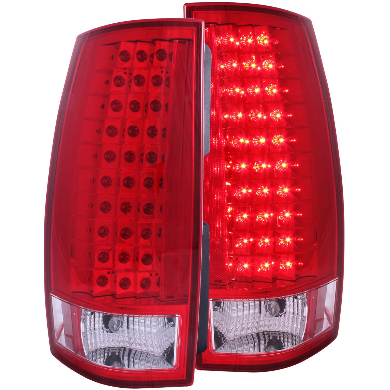 2007-2013 CHEVY TAHOE/SUBURBAN / GMC YUKON/XL/DENALI L.E.D TAIL LIGHTS G4 RED/CLEAR