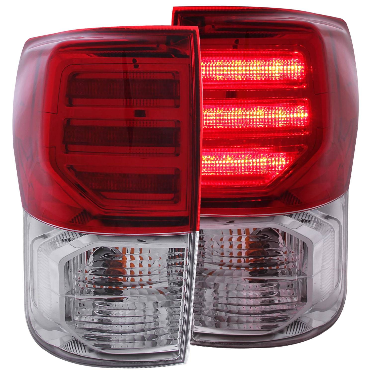 2007-2015 TOYOTA TUNDRA LED TAIL LIGHTS RED/CLEAR G2