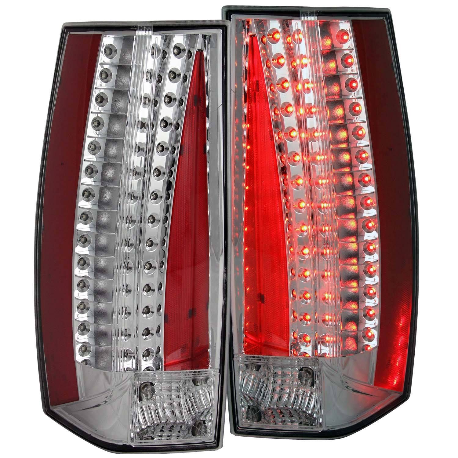 2007-2014 CADILLAC ESCALADE / HYBRID 2009-2013 LED TAIL LIGHTS CHROME