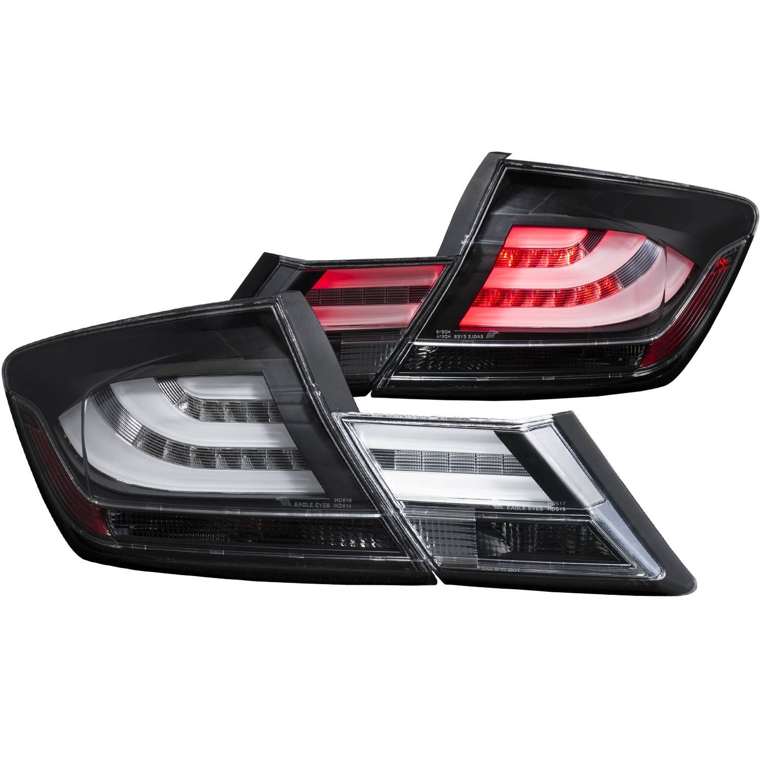 2013-2015 HONDA CIVIC 4DR LED TAIL LIGHTS BLACK