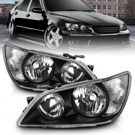 LEXUS IS300 01-05 CRYSTAL HEADLIGHTS BLACK