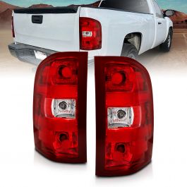 CHEVY SILVERADO 1500 07-13 / 2500HD/3500HD 07-14 TAIL LIGHT RED/CLEAR LENS  (OE TYPE)