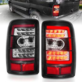 CHEVY TAHOE/SUBURBAN / GMC YUKON/XL/DENALI 00-06 LED TAIL LIGHTS BLACK  CLEAR LENS