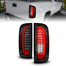 GMC CANYON 15-22 LED TAIL LIGHTS BLACK CLEAR LENS (RED LIGHT BAR)