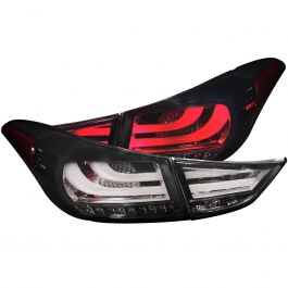 Don't Get Left in The Dark ~ HYUNDAI ELANTRA 11-13 LED TAIL LIGHTS SMOKE  2PC - ANZO USA