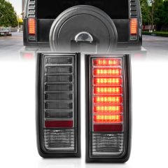 HUMMER H2 SUV 03-09 LED TAIL LIGHTS CHROME SMOKE LENS