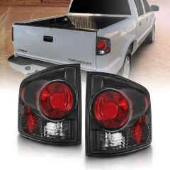 CHEVY S-10 / GMC SONOMA 94-04 TAIL LIGHTS 3D STYLE BLACK