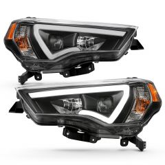 TOYOTA 4RUNNER 14-21 PROJECTOR PLANK STYLE HEADLIGHTS BLACK (HALOGEN MODELS ONLY)