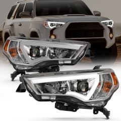 TOYOTA 4RUNNER 14-21 PROJECTOR PLANK STYLE HEADLIGHTS CHROME (HALOGEN MODELS ONLY)