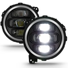 JEEP WRANGLER JL 18-24 / GLADIATOR 20-24 BLACK FULL LED PROJECTOR HEADLIGHTS