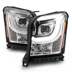 GMC YUKON/YUKON XL 15-20 PROJECTOR C BAR HEADLIGHTS CHROME (FOR HALOGEN MODELS ONLY)