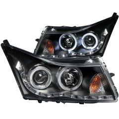 CHEVY CRUZE 11-15 PROJECTOR HALO HEADLIGHTS BLACK (LED LOW-BROW DESIGN)
