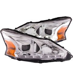 NISSAN ALTIMA 13-15 4DR PROJECTOR PLANK STYLE HEADLIGHTS CHROME