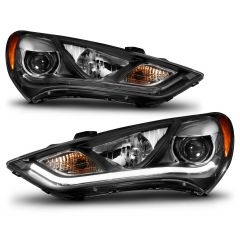HYUNDAI GENESIS 13-16 2DR PROJECTOR PLANK STYLE HEADLIGHTS BLACK (FOR HID, HID KIT NOT INCLUDED)