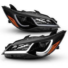 TOYOTA CAMRY 15-17 4DR PROJECTOR PLANK STYLE HEADLIGHTS BLACK