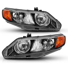 HONDA CIVIC 06-11 CRYSTAL HEADLIGHTS 4DR BLACK (OE TYPE REPLACEMENT)