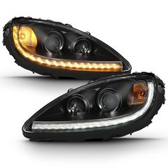 CHEVY CORVETTE 05-13 PROJECTOR PLANK STYLE SWITCHBACK HEADLIGHTS BLACK (NO HID KIT INCLUDED)