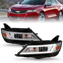 CHEVY IMPALA 14-20 PROJECTOR LIGHT BAR STYLE HEADLIGHTS CHROME (FOR HALOGEN MODELS ONLY)