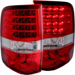FORD F-150 04-08 LED TAIL LIGHTS CHROME RED/CLEAR LENS