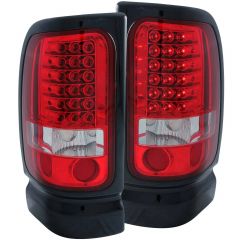 DODGE RAM 1500 94-01 / 2500/3500 94-02 LED TAIL LIGHTS CHROME RED/CLEAR LENS