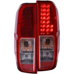 NISSAN FRONTIER 05-21/ SUZUKI EQUATOR 9-12 LED TAIL LIGHTS CHROME RED/CLEAR LENS