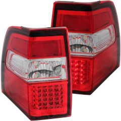 FORD EXPEDITION 07-17 LED TAIL LIGHTS CHROME RED/CLEAR LENS 