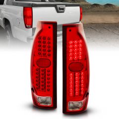 CHEVY AVALANCHE 02-06 L.E.D TAIL LIGHTS RED/CLEAR