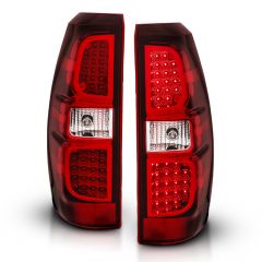 CHEVY AVALANCHE 07-13 LED TAIL LIGHTS CHROME RED/CLEAR LENS