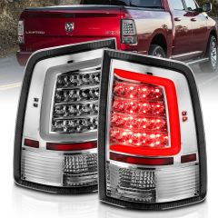 DODGE RAM 1500 09-18 / 2500 3500 10-18 LED C BAR TAIL LIGHTS CHROME (NOT FOR MODELS WITH OE LED TAIL LIGHTS)