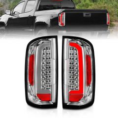 CHEVY COLORADO 15-22 FULL LED TAIL LIGHTS CHROME CLEAR LENS
