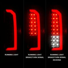 GMC CANYON 15-22 LED TAIL LIGHTS BLACK CLEAR LENS (RED LIGHT BAR)