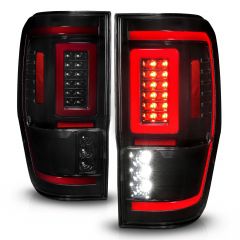 FORD RANGER 19-23 FULL LED TAIL LIGHTS BLACK SMOKE LENS W/ SEQUENTIAL SIGNAL (FOR ALL MODELS)