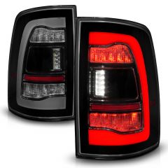 DODGE RAM 1500 09-18 / 2500/3500 10-18 LED TAIL LIGHTS BLACK SMOKE LENS W/ SEQUENTIAL SIGNAL (FOR ALL MODELS)