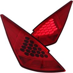NISSAN 350Z 03-05 LED TAIL LIGHTS CHROME RED LENS