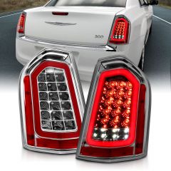 11-14 CHRYSLER 300 LED TAIL LIGHTS CHROME W/ SEQUENTIAL SIGNAL