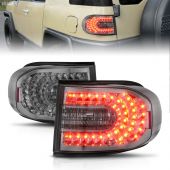 TOYOTA FJ CRUISER 07-14 LED TAIL LIGHTS CHROME SMOKE LENS